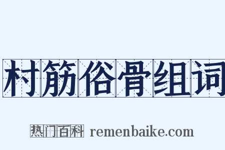 村筋俗骨组词是什么意思的图片